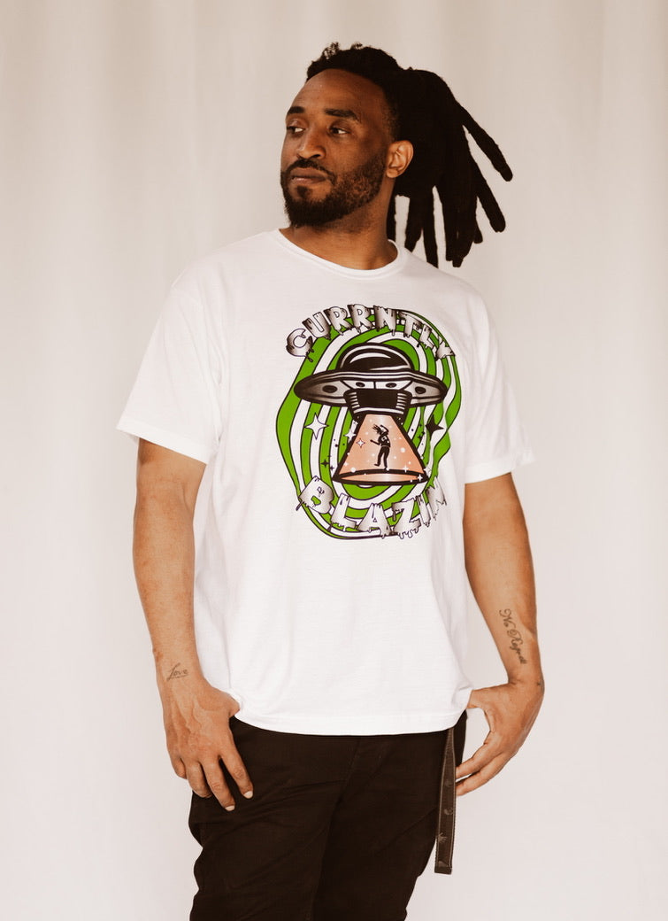 WHITE UFO TEE