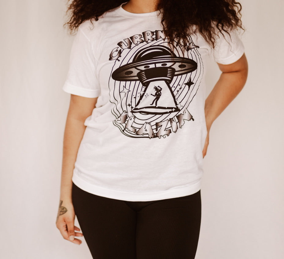 WHITE UFO TEE